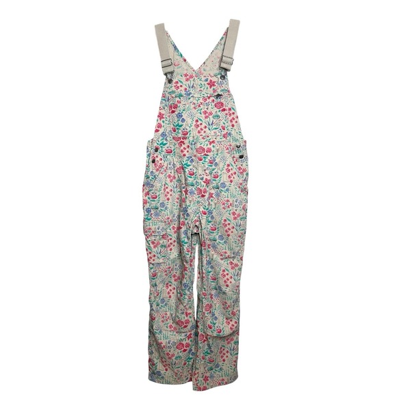 Duluth Trading Heirloom Gardening Overalls S Floral Cargo Utility Jumpsuit - Picture 2 of 9